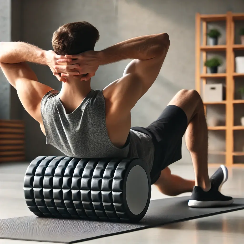 פתיחת חוליות גב עליון על גליל מוקצף